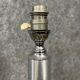 Lamp base in brushed metal and silver metal from the 1930s-1940s