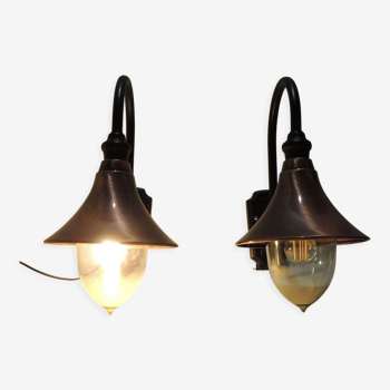 Pair Outdoor / vintage wall lights