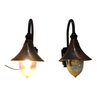 Pair Outdoor / vintage wall lights