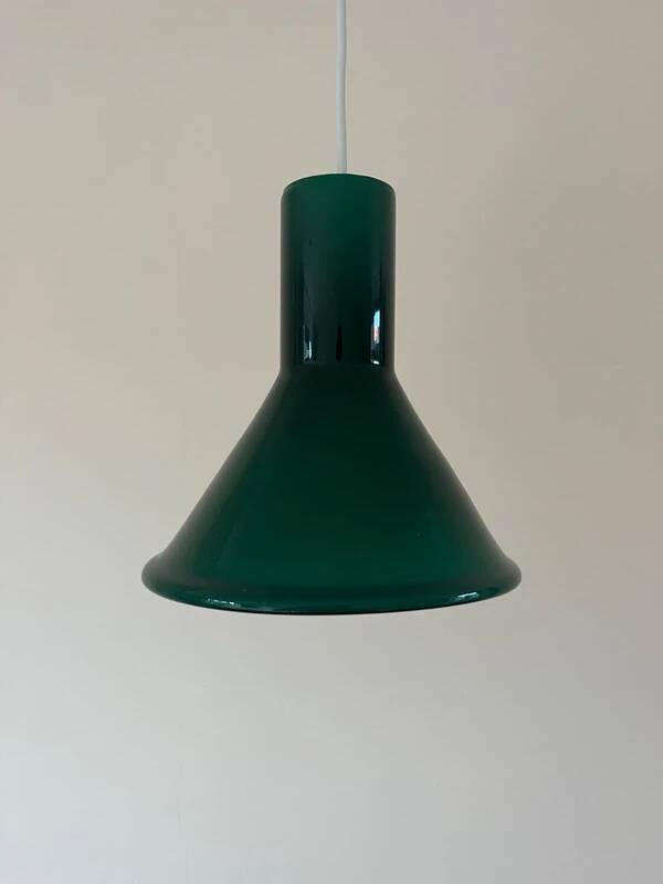 Vintage Holmegaard P&T Pendant - Michael Bang - Danish glass design lamp