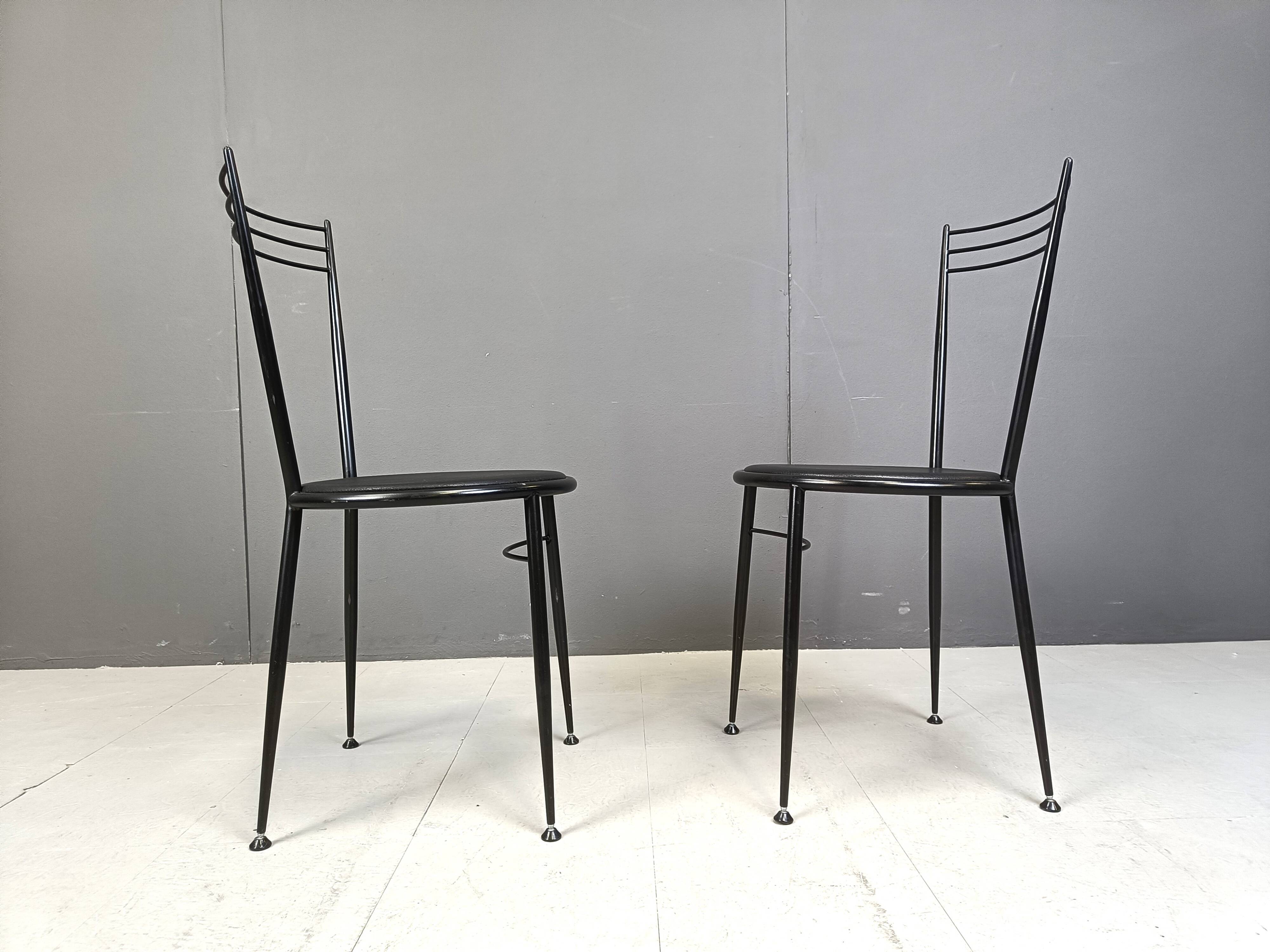 Vintage dining chairs by Calligaris, 1980s