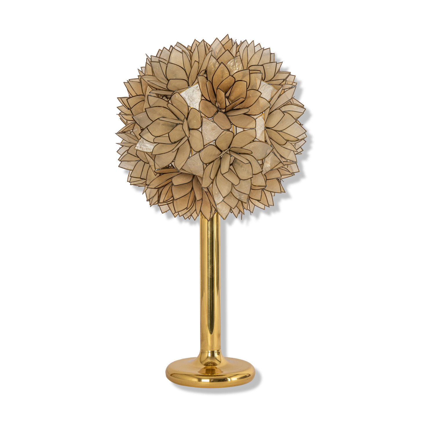 Capiz Shell Lotus Ball Table Light Germany, 1960s