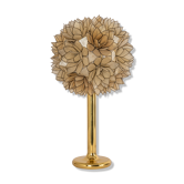 Lampe de table Capiz Shell Lotus Ball Allemagne, années 1960