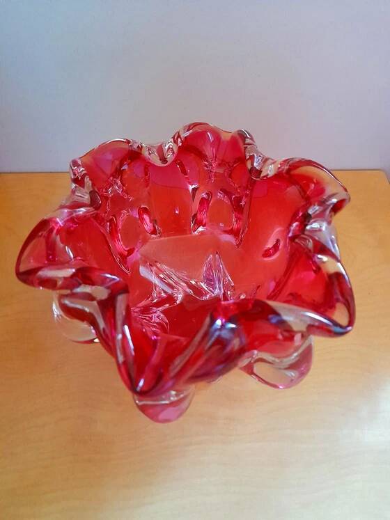 Bohemian glass cup by Josef Hospodka 1960