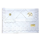 4-piece embroidered & openwork cotton bed set