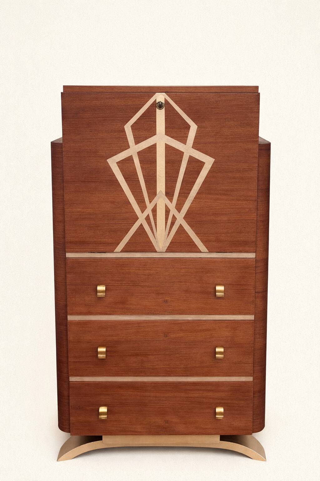 Restored Vintage Art Deco Desk Secretary