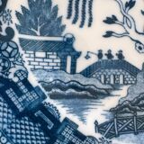 6 antique Blue Willow dessert plates