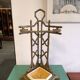 Bamboo imitation umbrella stand in enamelled cast iron circa 1930