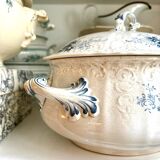 Sarreguemines tureen in iron clay, “Aida” service