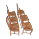 6 cherry wood chairs in Louis XV style