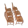 6 cherry wood chairs in Louis XV style
