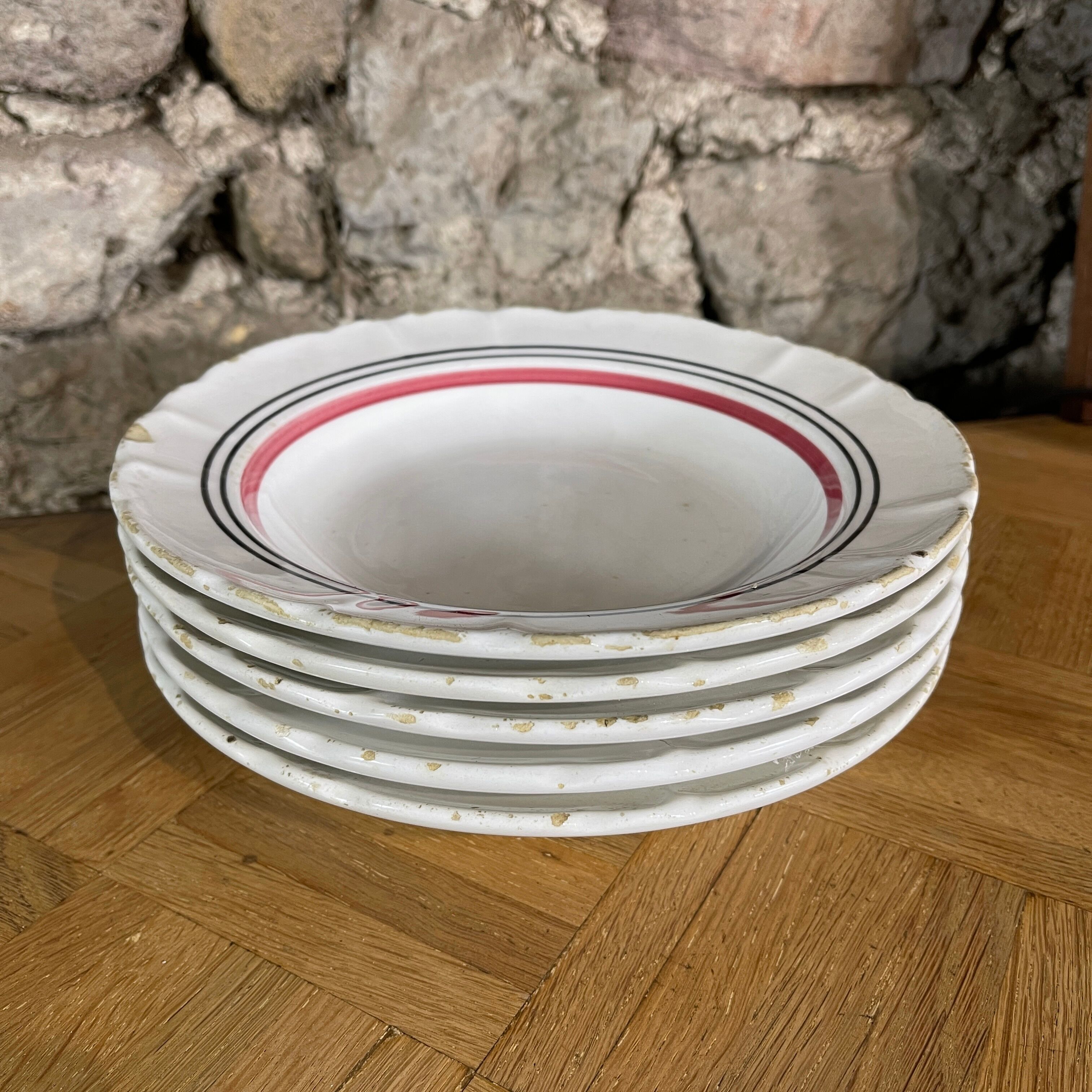 Série de 5 assiettes creuses Ceramica DALIA