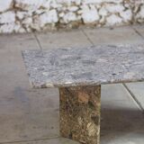 Table basse en travertin terrazzo, 1970