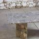 Table basse en travertin terrazzo, 1970
