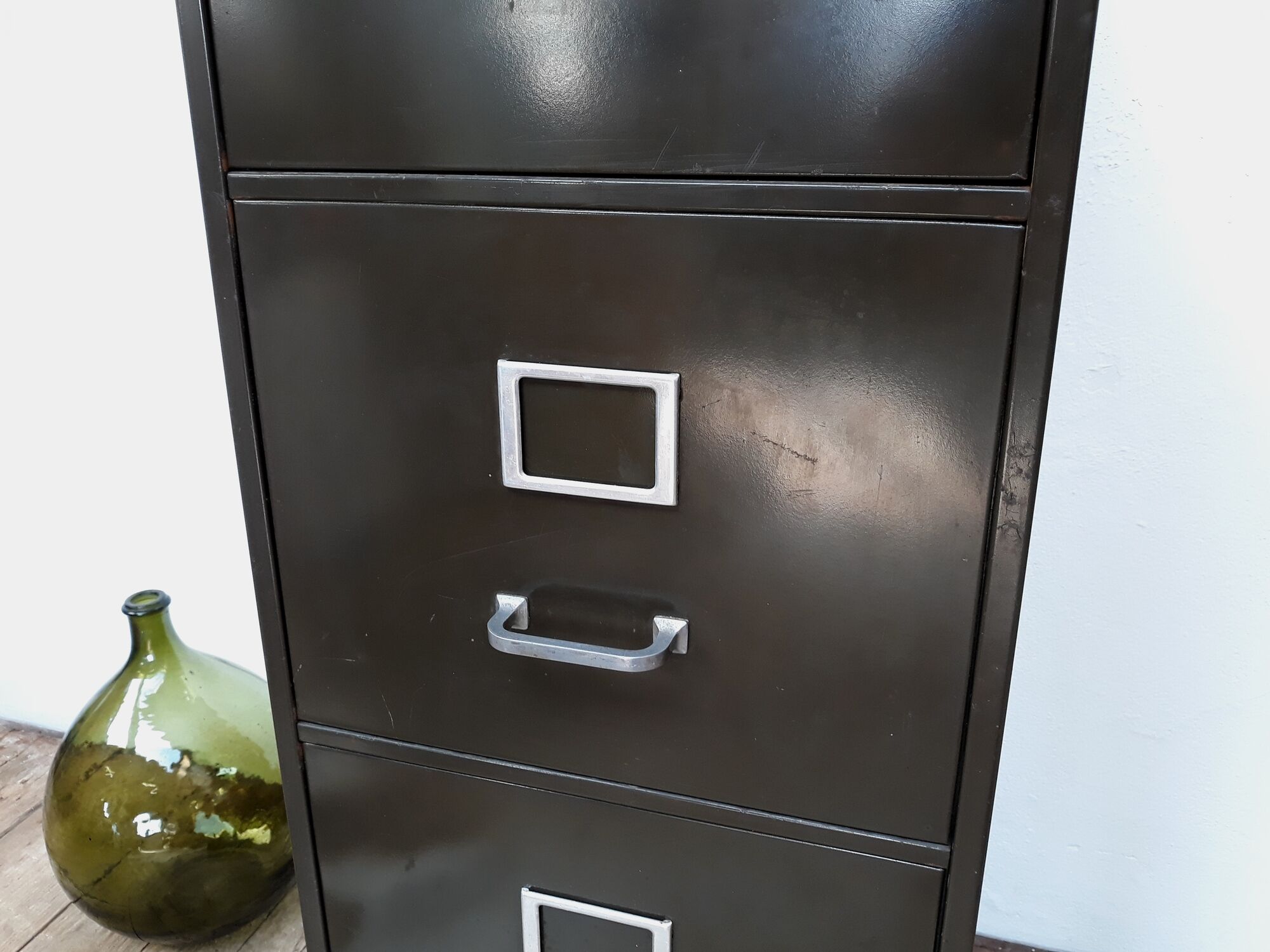 Industrial furniture metal drawers YAC 1950 vintage