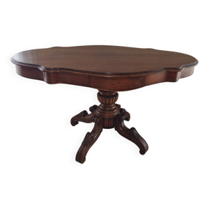 Table violon en Noyer - tiroirs