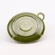 Set of 4 green porcelain cups and milk jug by Boch.