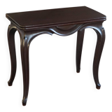 English folding table in Rococo Revival style / Wooden game table, 19th century