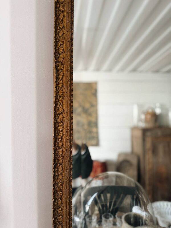 Miroir biseauté doré
