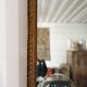 Miroir biseauté doré