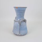 Sky blue glazed ceramic vase