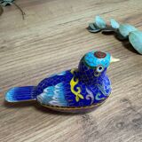 Enamelled brass bird box