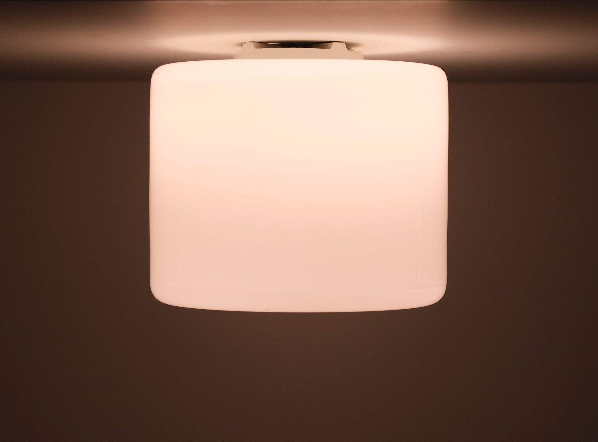 Large Prof Wilhelm Wagenfeld Opaline Pendant Lamp 1930s