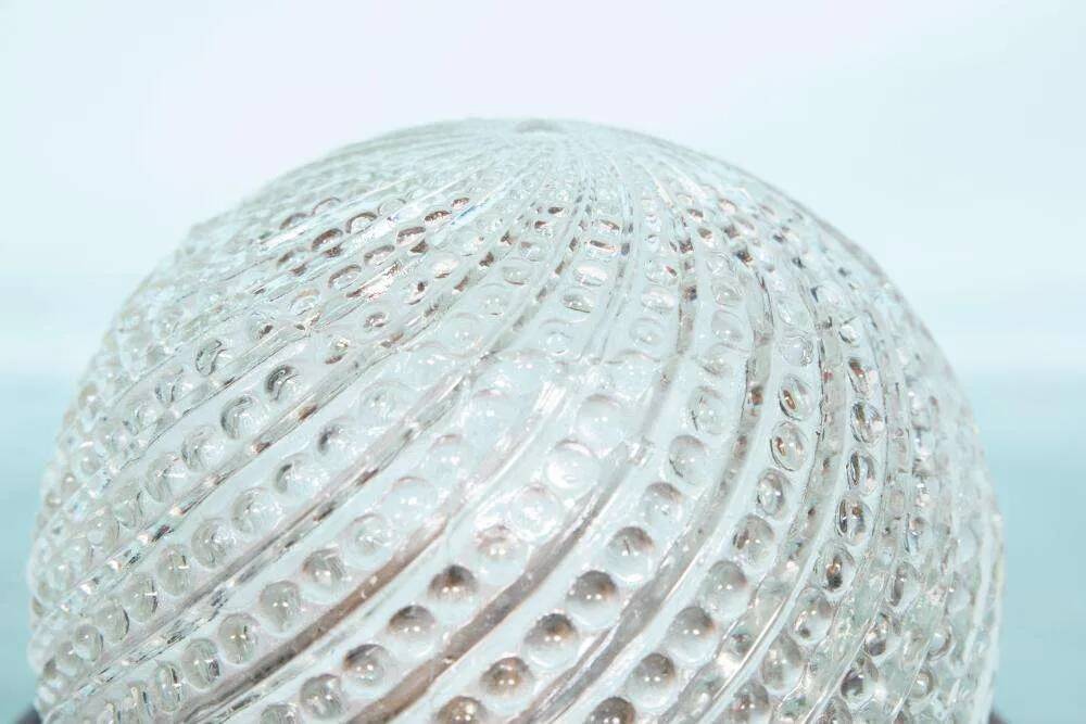 Vintage ceramic table lamp with a space age or bold look, fat lava ceramic from the 1960s.