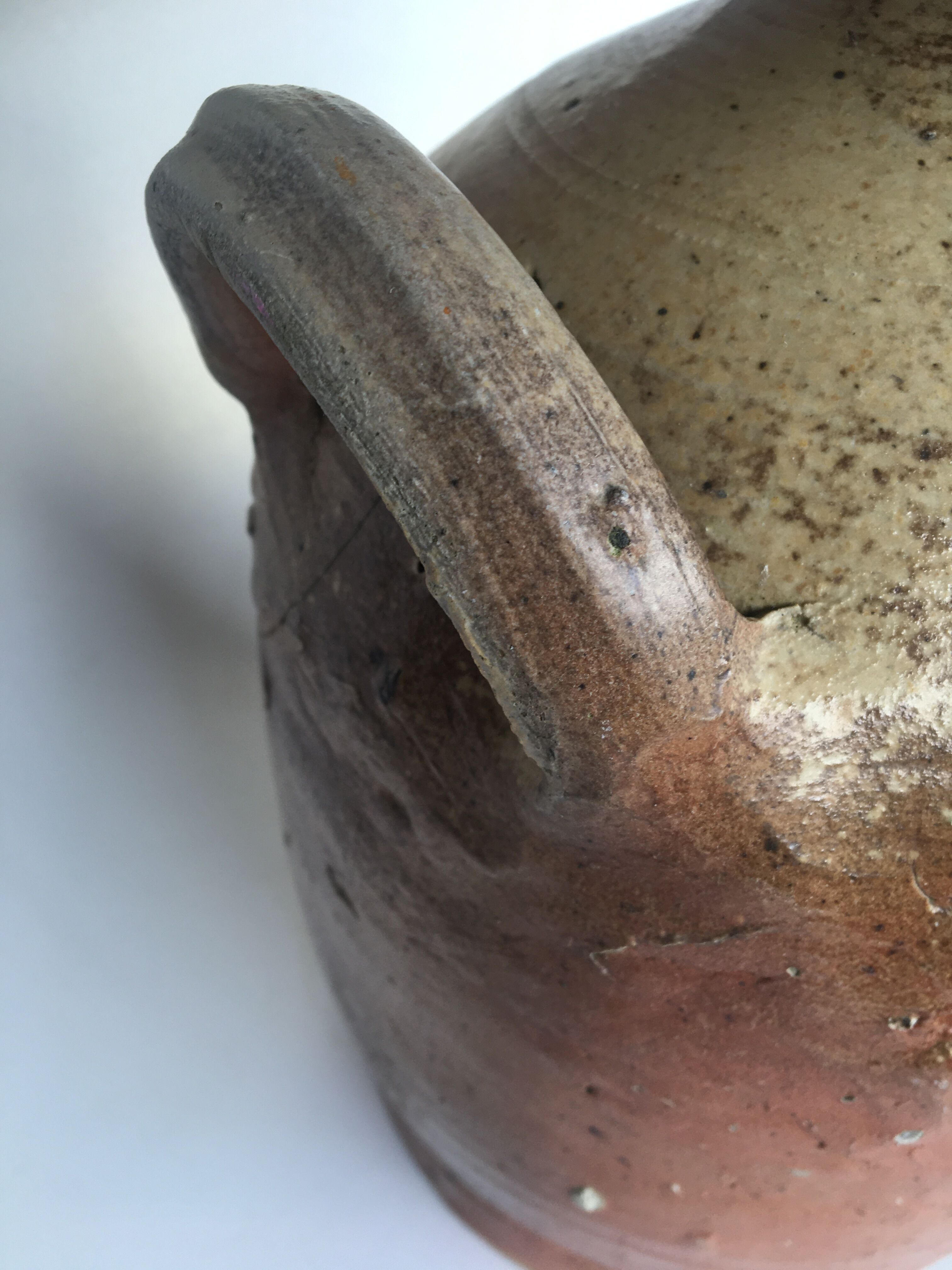 Terracotta lamp, string blinds, cable and vintage switch