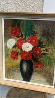 Tableau, painting on canvas, still life, the bouquet of flowers.