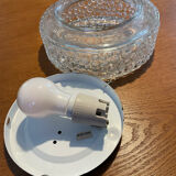 Pressed glass ceiling light, 1970