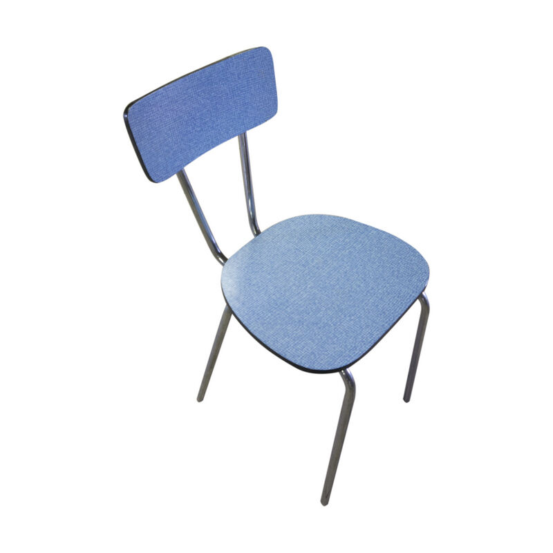 Ensemble de quatre chaises en formica coloré années 60