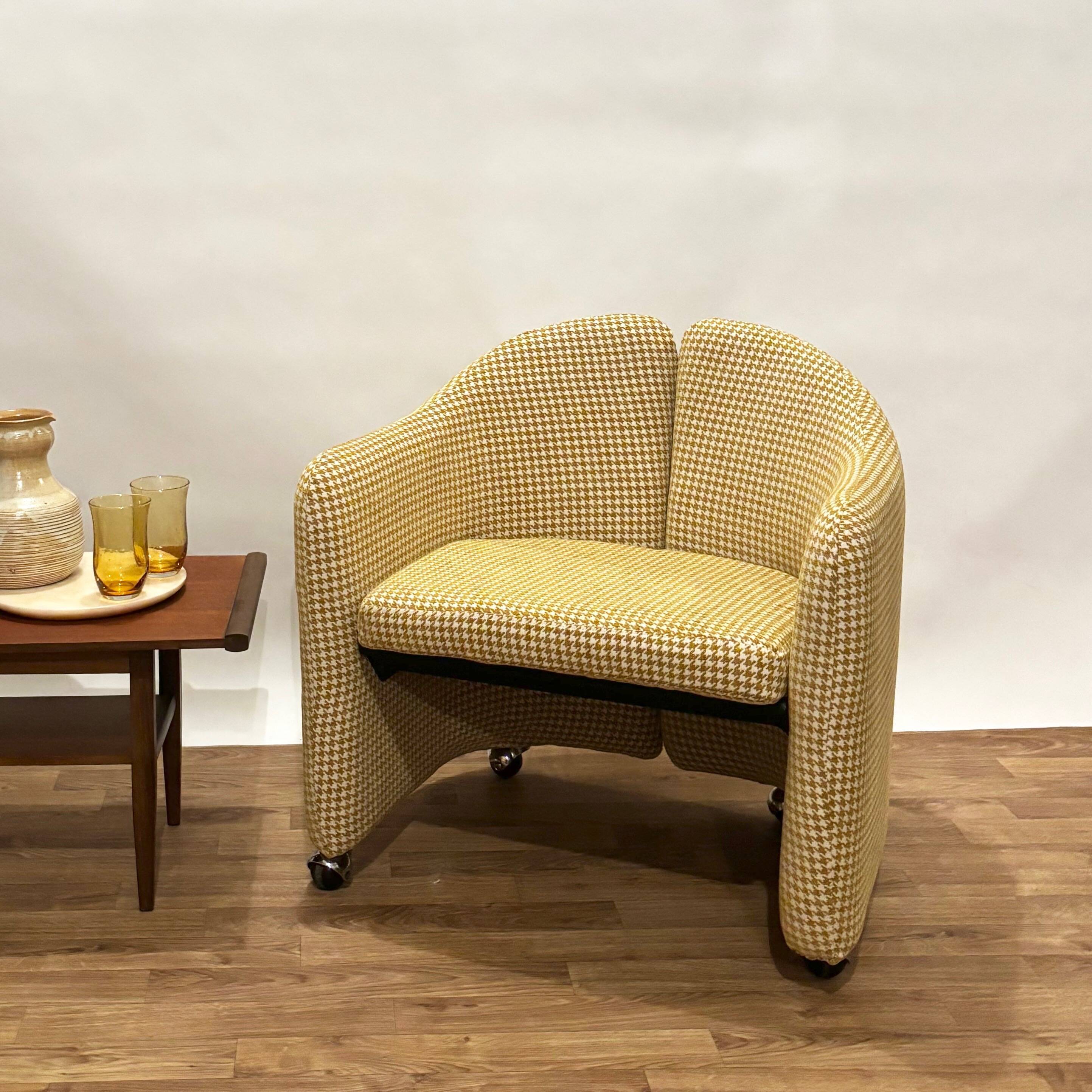 1970s Italian Tecno armchair reupholstered