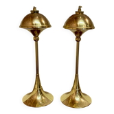 Paire de lampes à huile Design scandinave 1960.