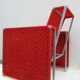 Fauteuil tissé en nylon rouge