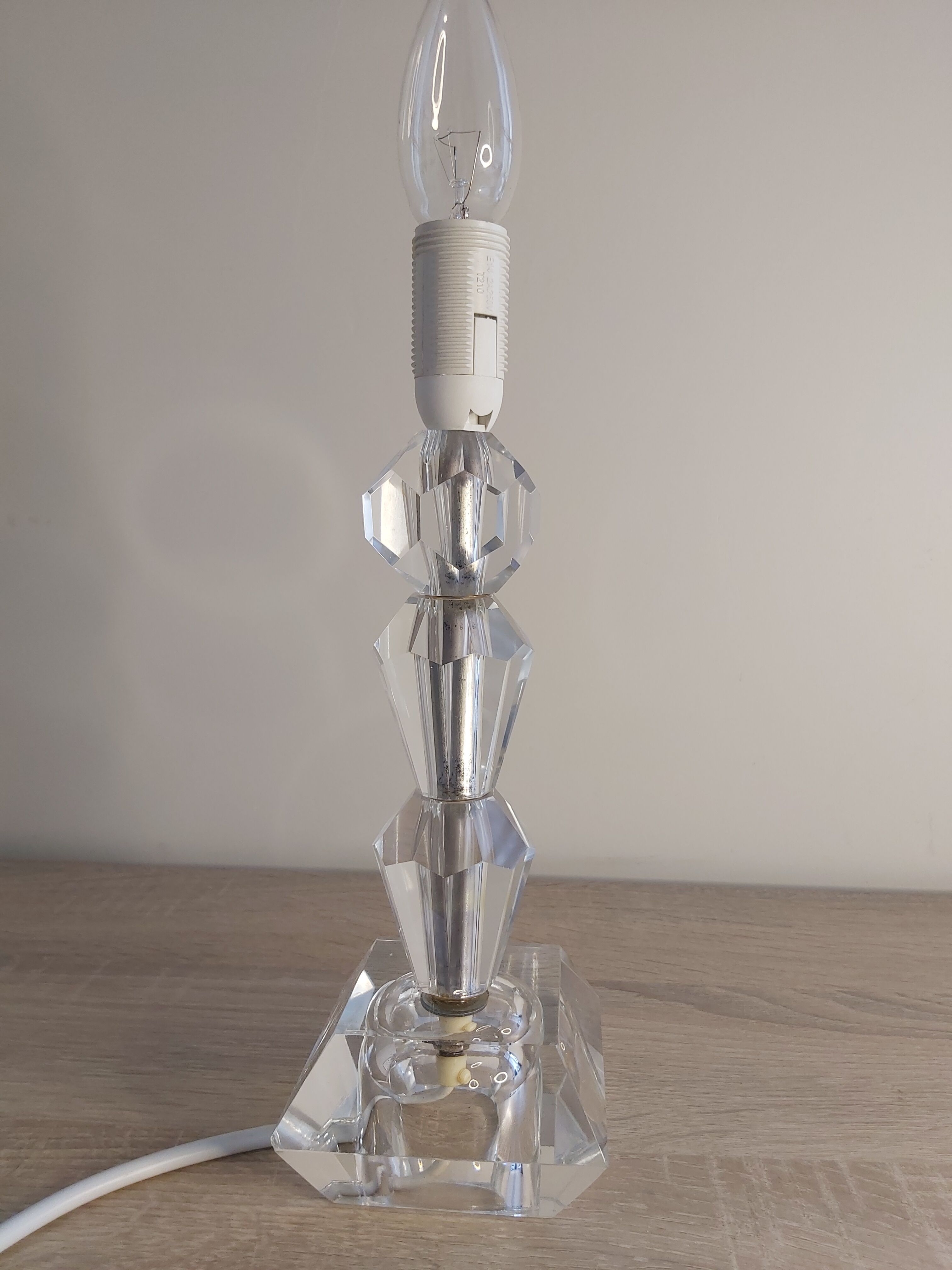 Acrylic glass bedside lamp 1960s