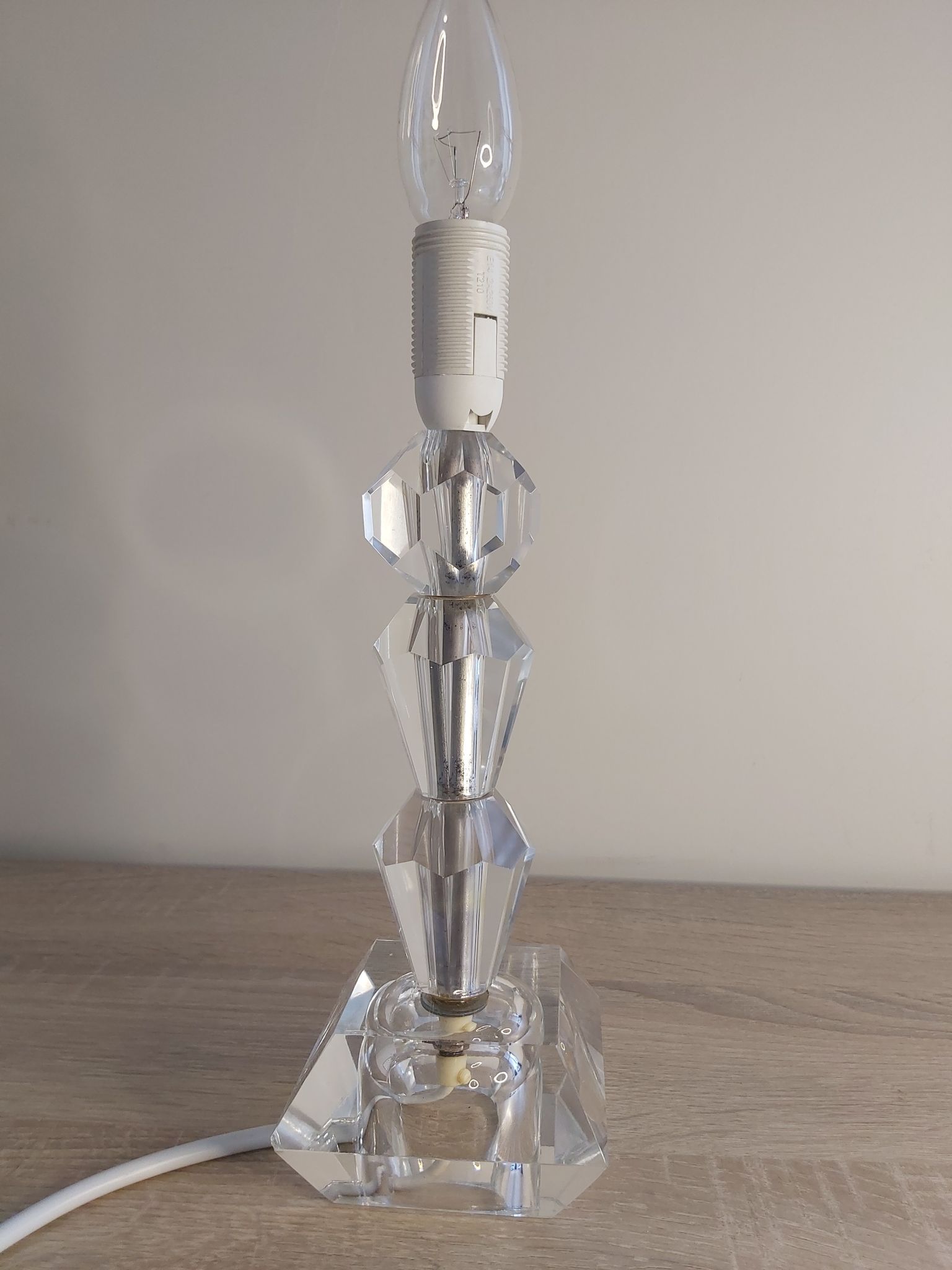 Lampe de chevet en verre acrylique années 1960