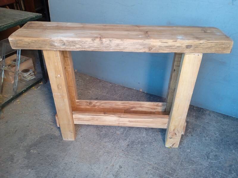 Brutalist console 120 cm solid wood