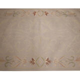 Handmade Beige Wool Needlepoint Tapestry Rug- 69x140cm