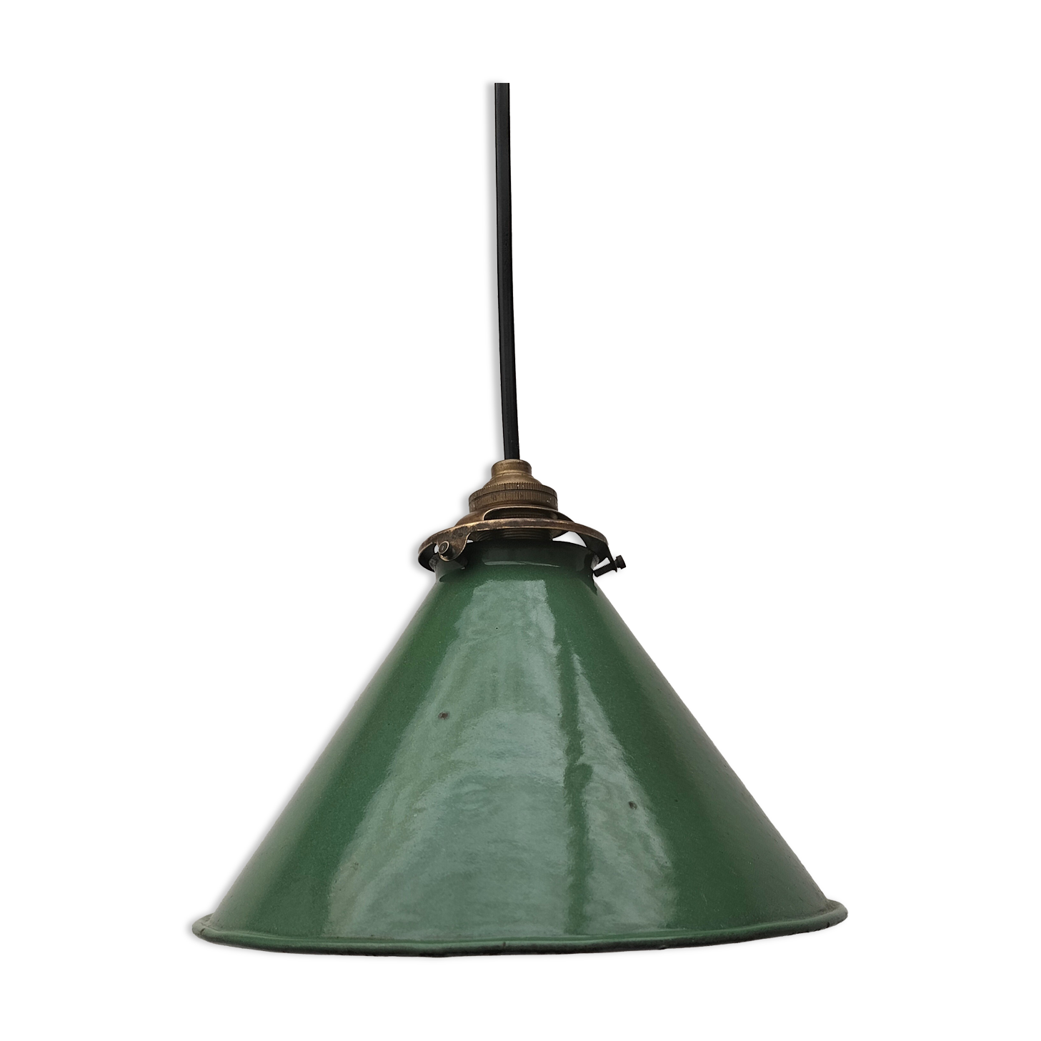 Suspension cone enamelled sheet metal