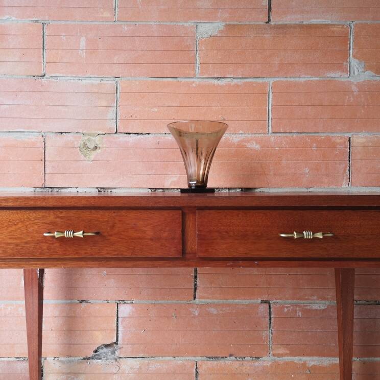 Bureau Console Moderniste en Acajou – Dans le goût de Maxime Old Années 40
