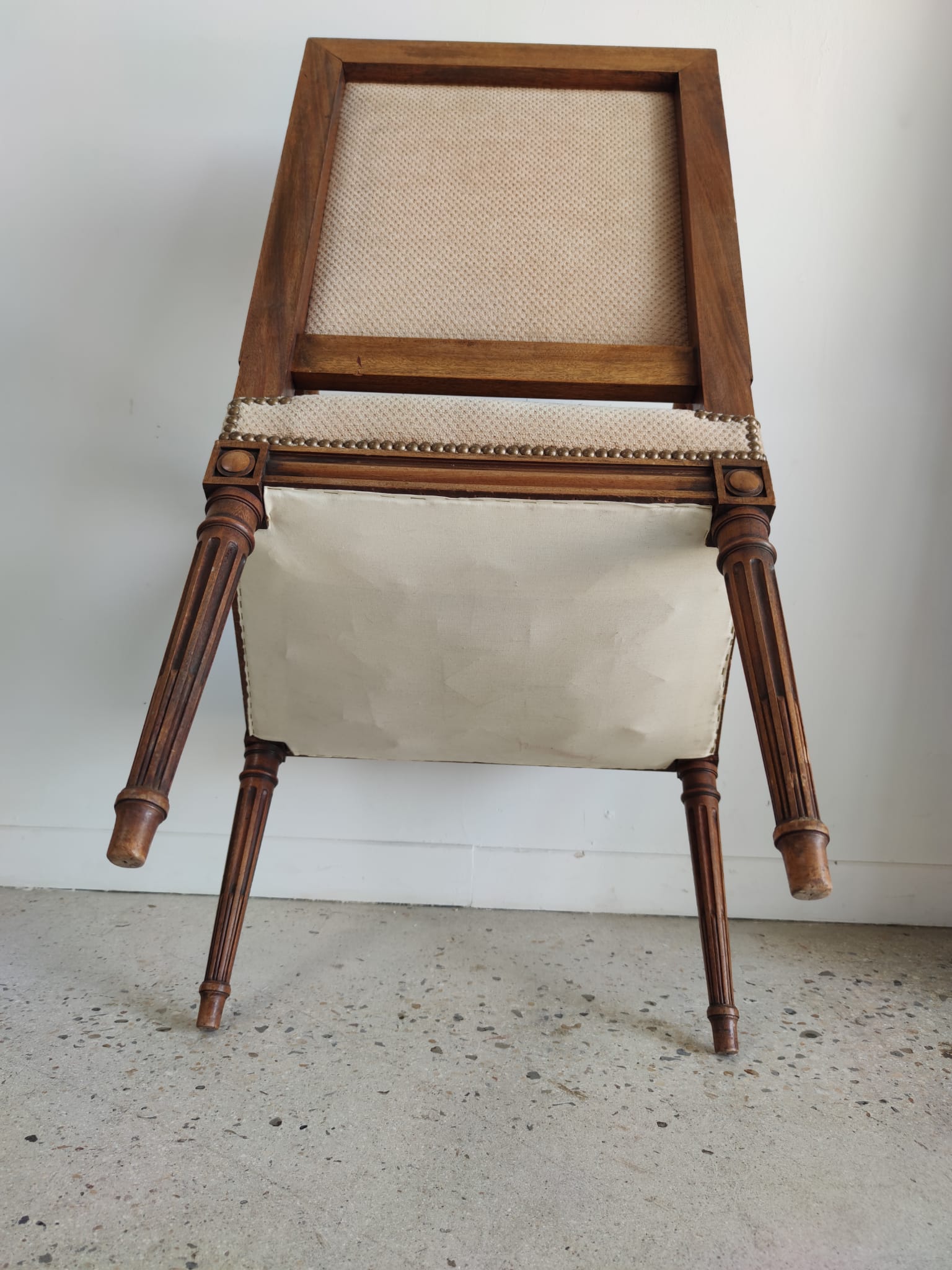 Louis XVI Jacob style armchair beige trim