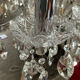 Chandelier 35 Murano glass lamps and crystal tassels D120cm
