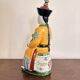Chinese Porcelain Sculpture of an Emperor Dignitary from the Qing Dynasty, Famille Verte