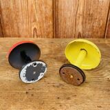 Vintage metal coat hooks duo