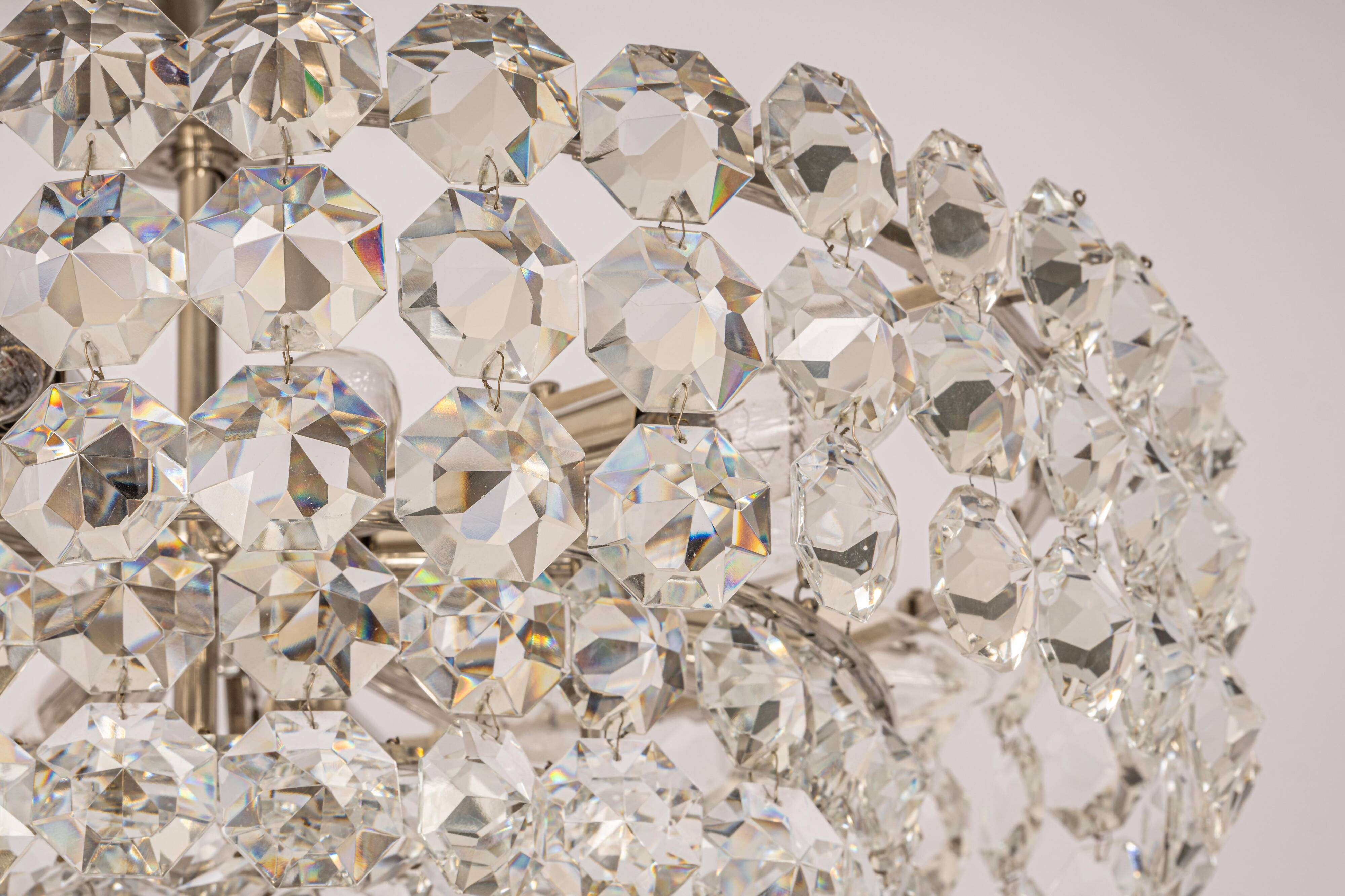 Lustre Bakalowits, Chrome and Crystal Glass, Austria, 1960s