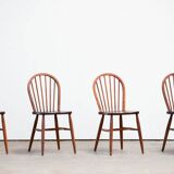 4 Scandinavian chairs with stick backs