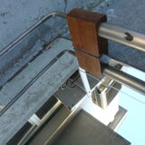 Wooden serving tray and mirror