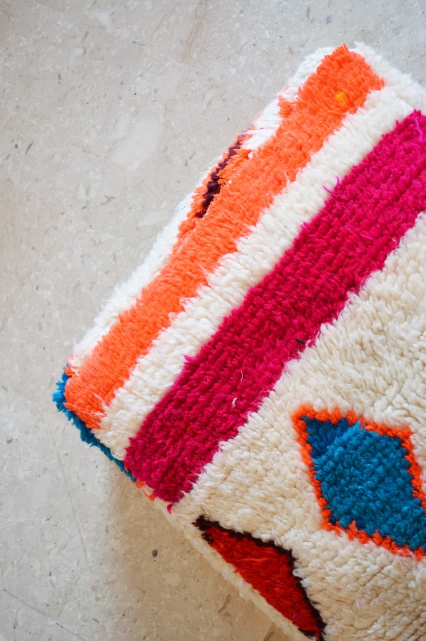 Pouf tapis marocain azilal