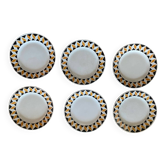 Set of 6 “Chad” model dessert plates